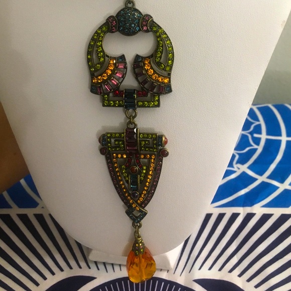 Heidi Daus Multi Swarovski Shield & Bell Necklace - Picture 12 of 15